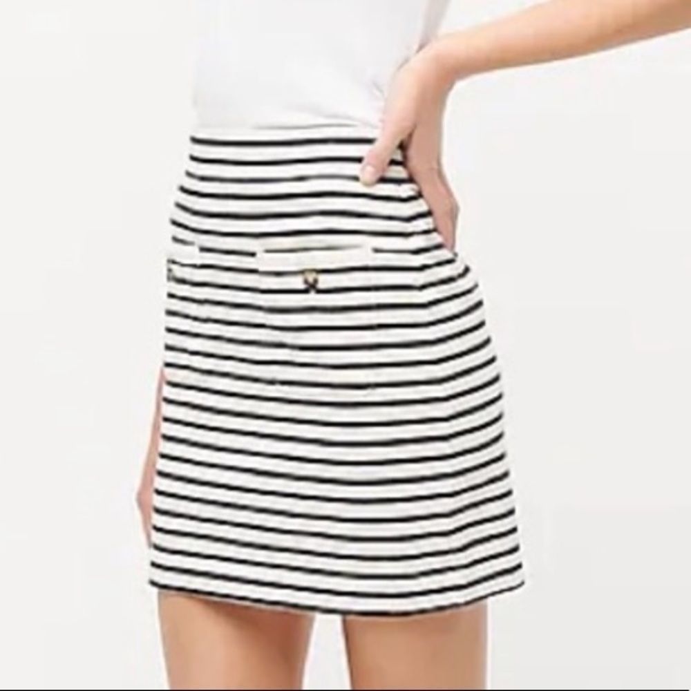 NWT J.Crew Knit Striped Mini Skirt